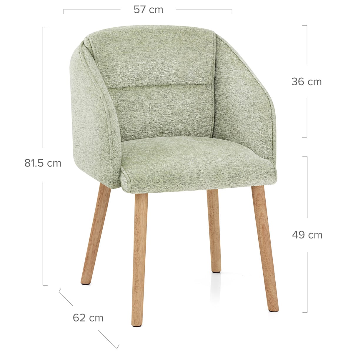 Asti Dining Chair Green Fabric