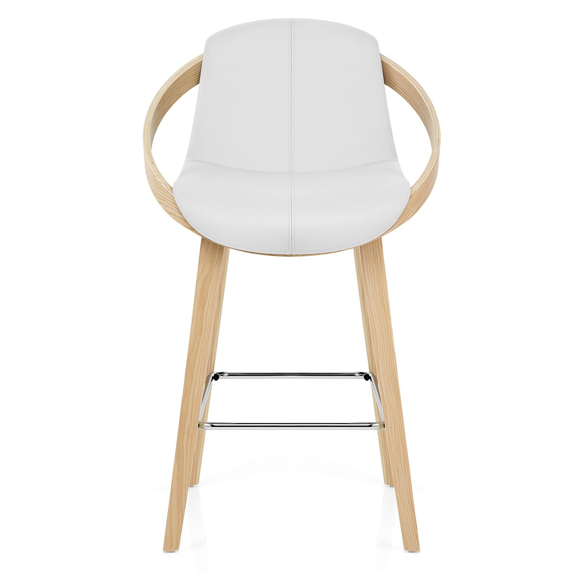 Atom Stool Oak & White