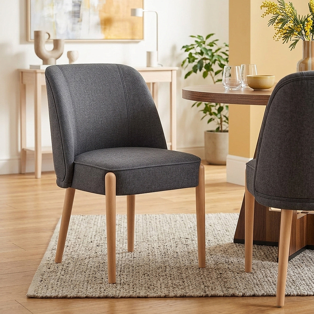 Chaise Tissu - Avon Gris Foncé