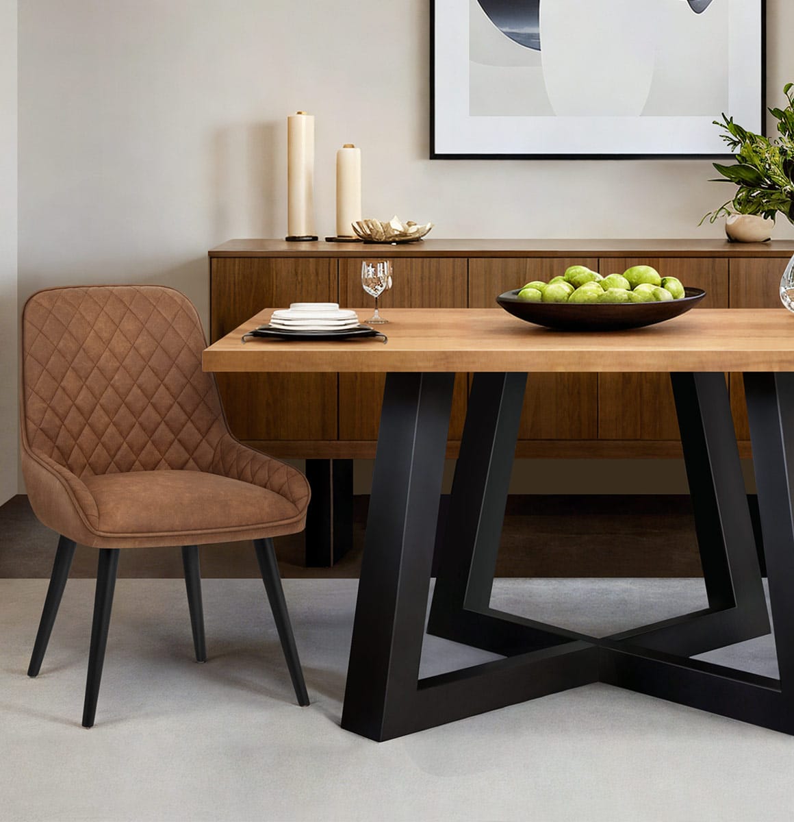 Azure Dining Chair Tan