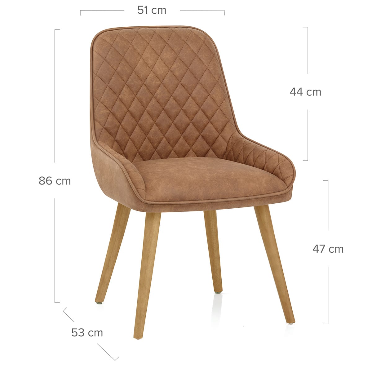 Azure Oak Dining Chair Tan