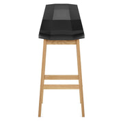 Bali Oak & Black Bar Stool