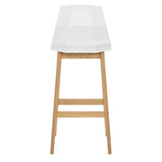Bali Oak & White Bar Stool