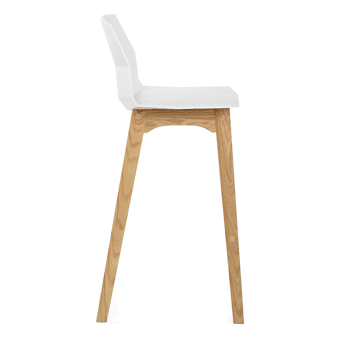 Tabouret de Bar Chêne - Bali Blanc 