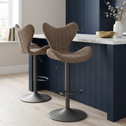 Tabouret Graphite Tissu - BB Swivel Marron 