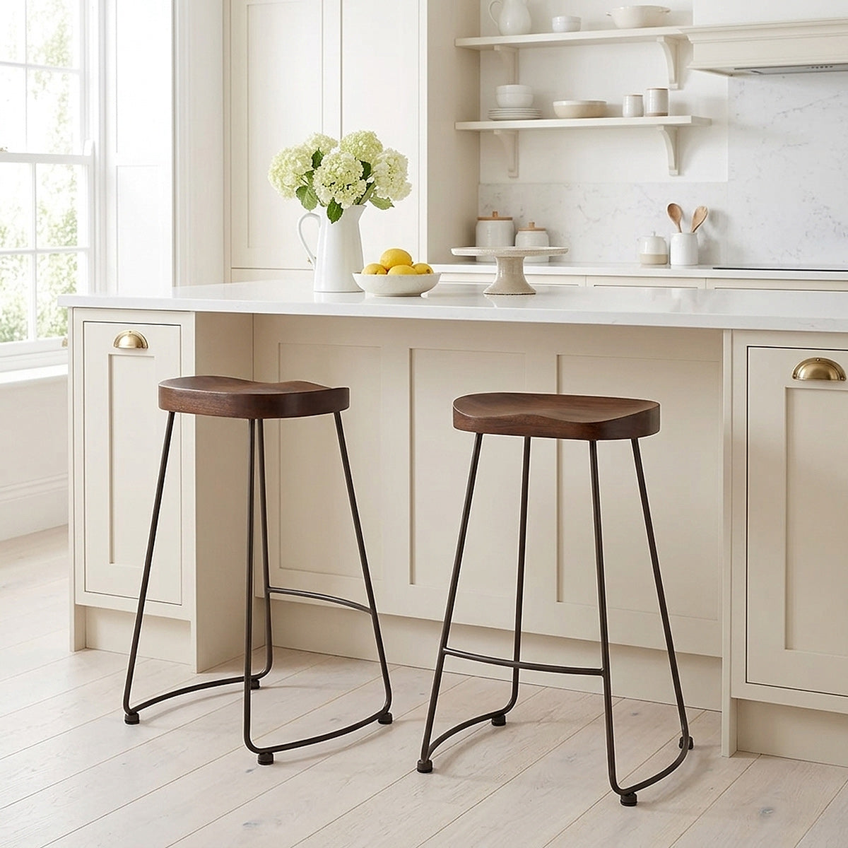 Tabouret de bar Bois Foncé - Bloc Bois 