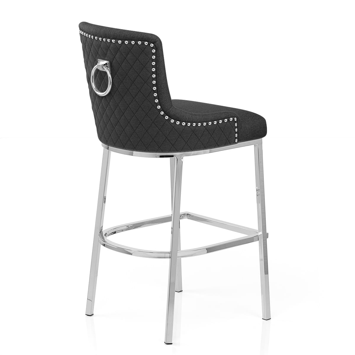 Blush Bar Stool Charcoal Fabric