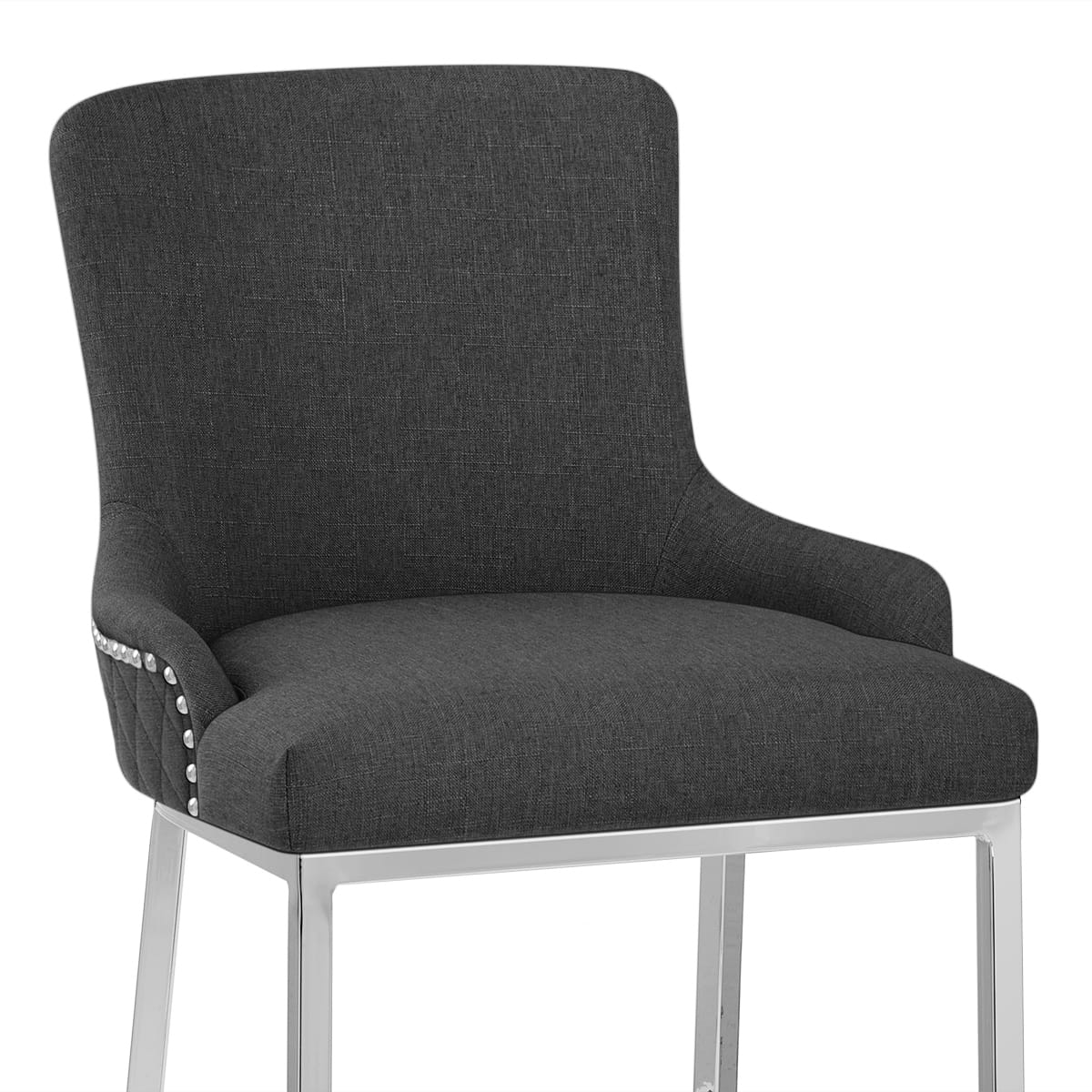 Blush Bar Stool Charcoal Fabric