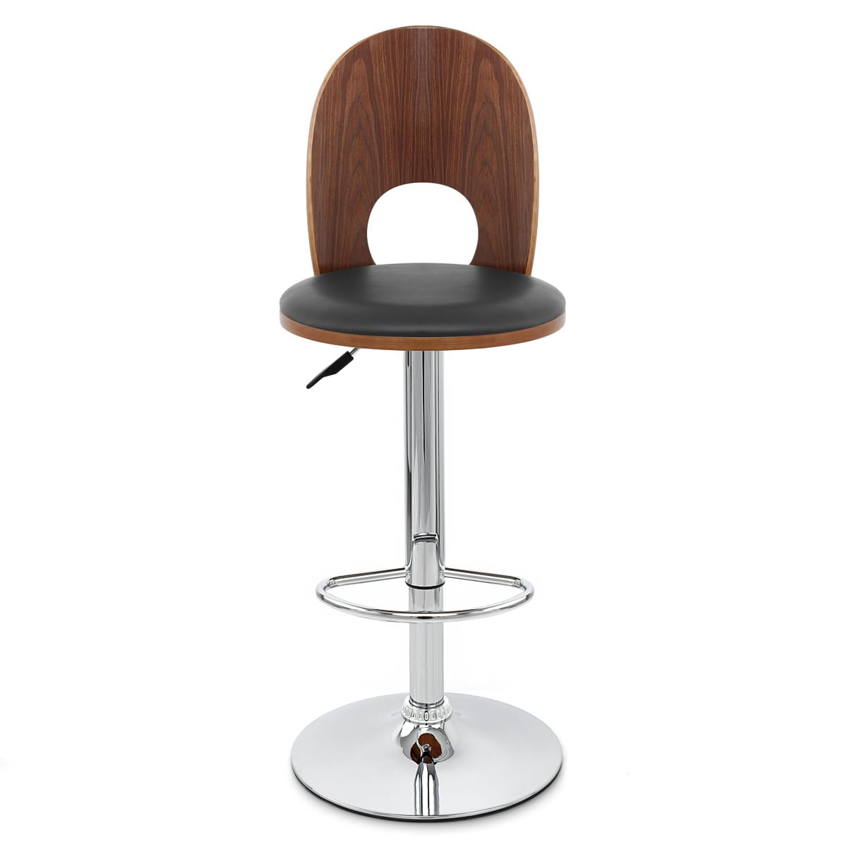 Chaise de Bar Bois Chrome - Bolero Noir 