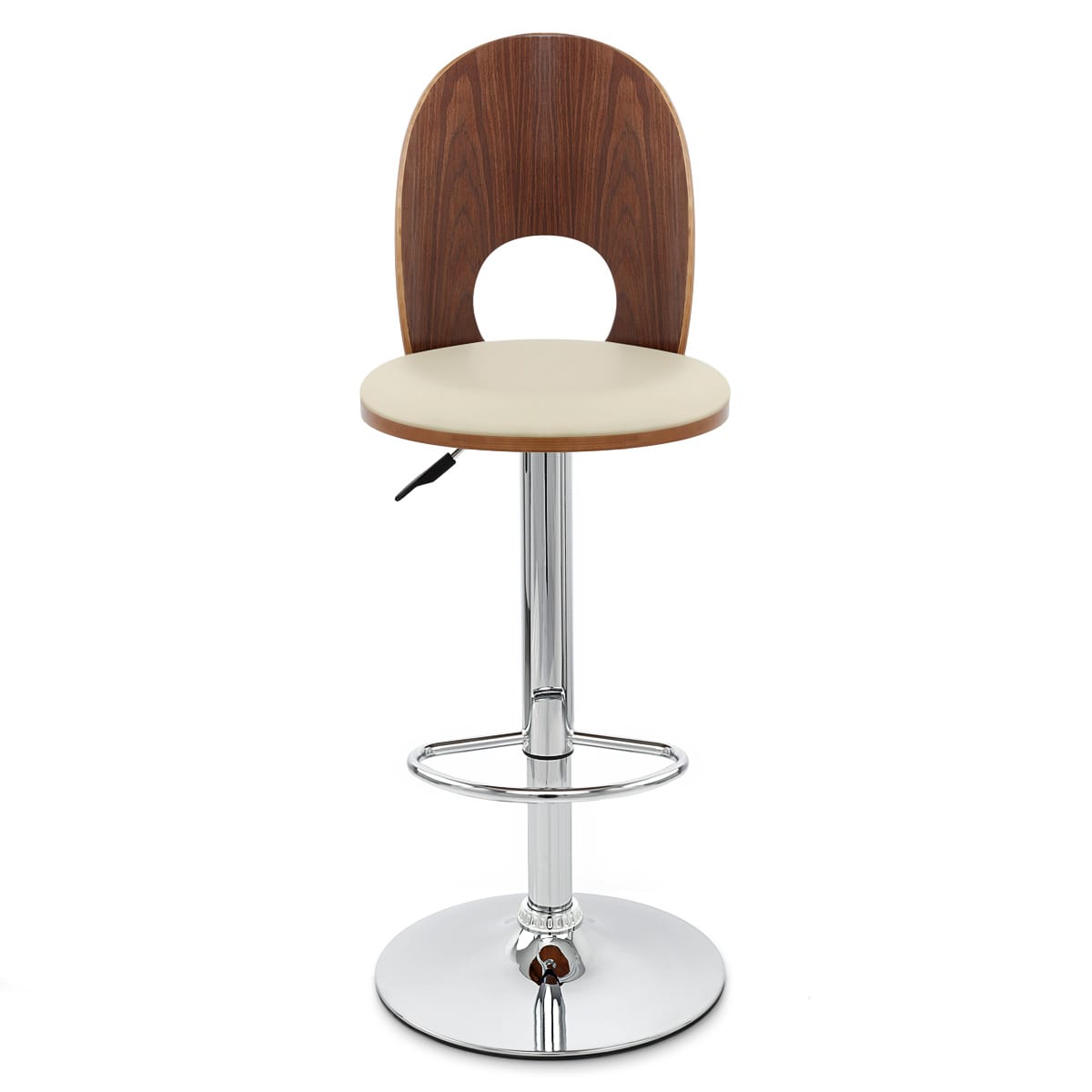 Chaise de Bar Bois Chrome - Bolero Crème 