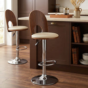 Chaise de Bar Bois Chrome - Bolero Crème 