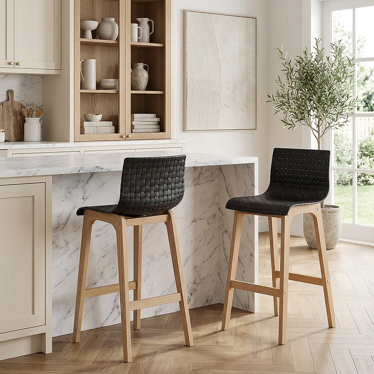 Tabouret de Bar Chêne - Bondi Noir 