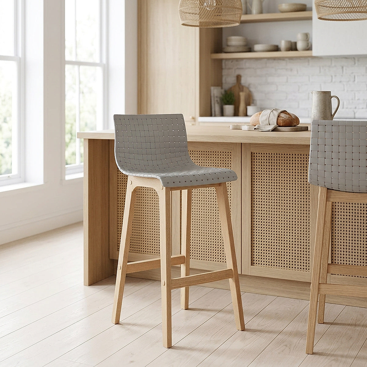 Tabouret de Bar Chêne - Bondi Gris 