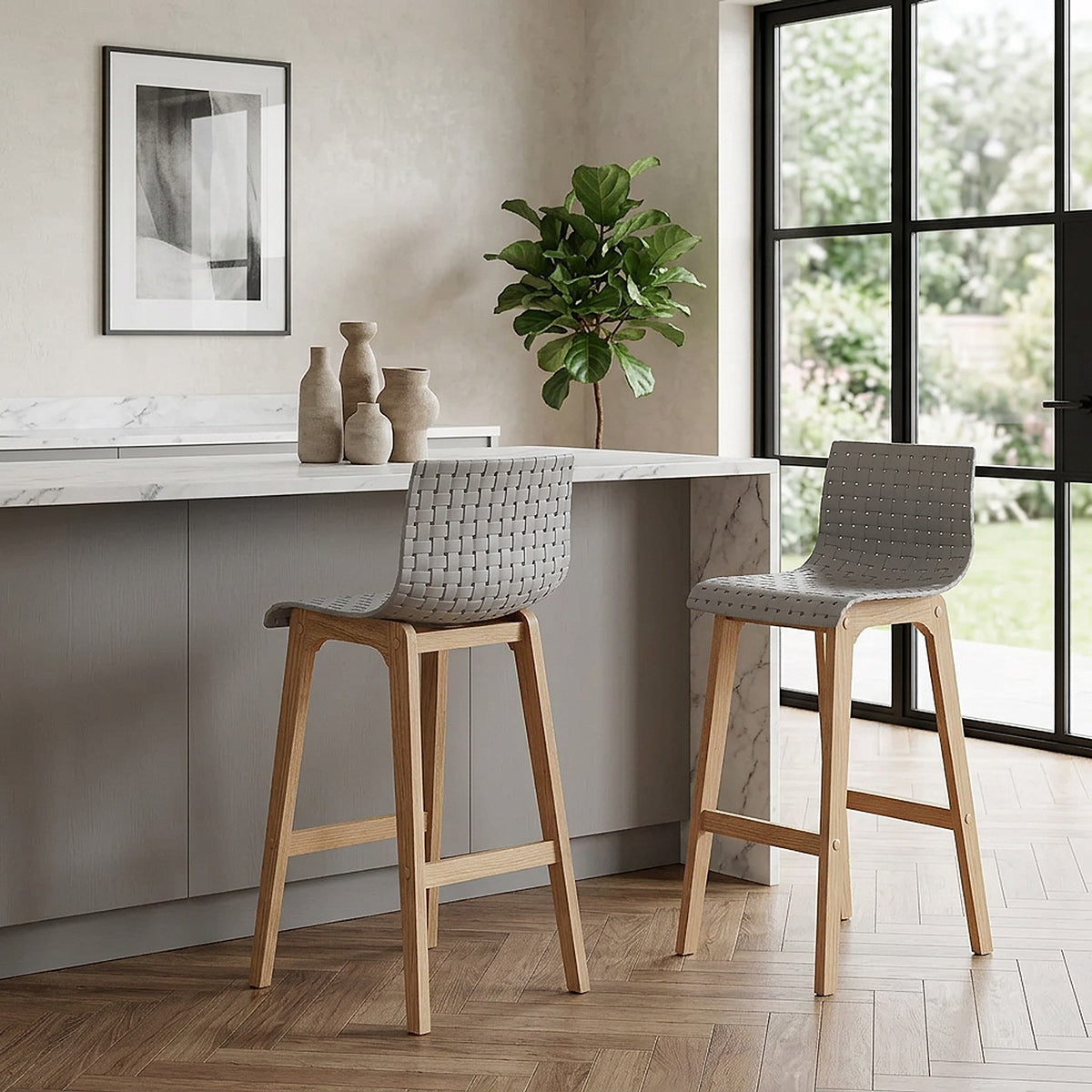 Tabouret de Bar Chêne - Bondi Gris 