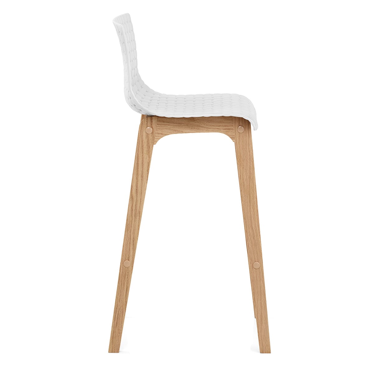 Tabouret de Bar Chêne - Bondi Blanc 