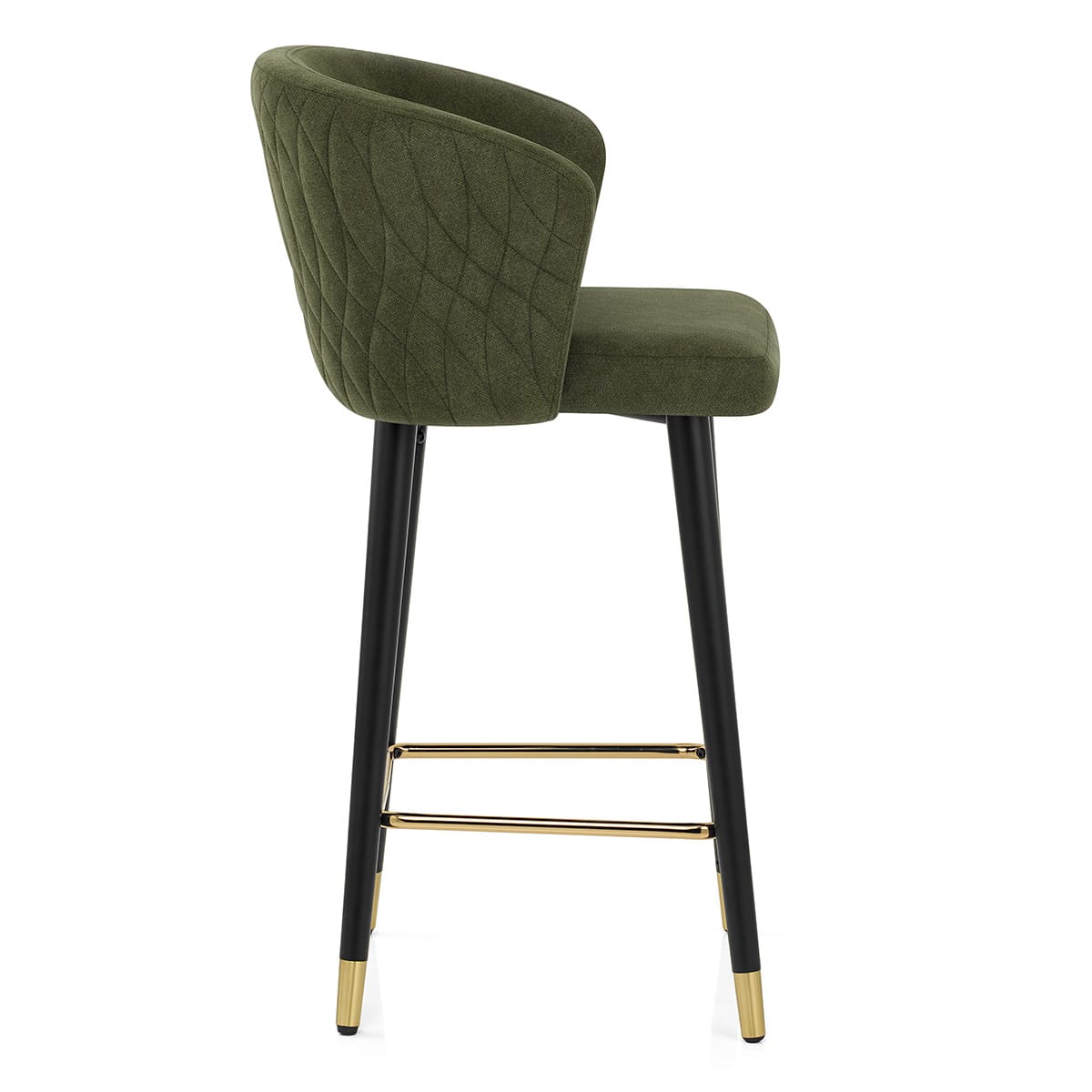 Tabouret de Bar Tissu - Boston Vert