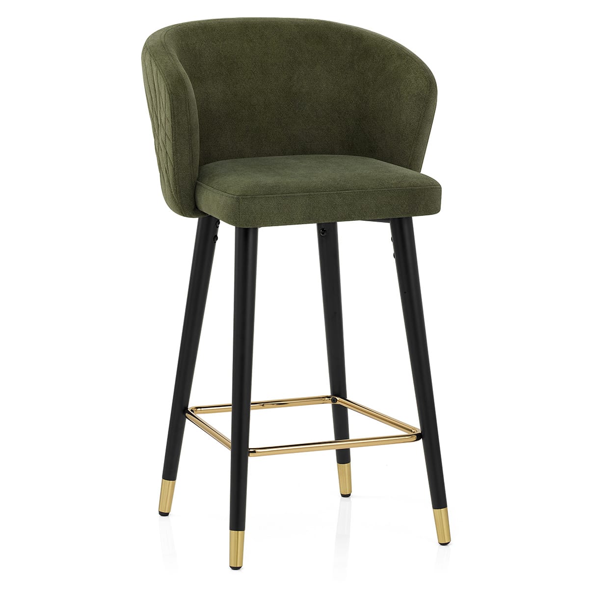 Tabouret de Bar Tissu - Boston Vert
