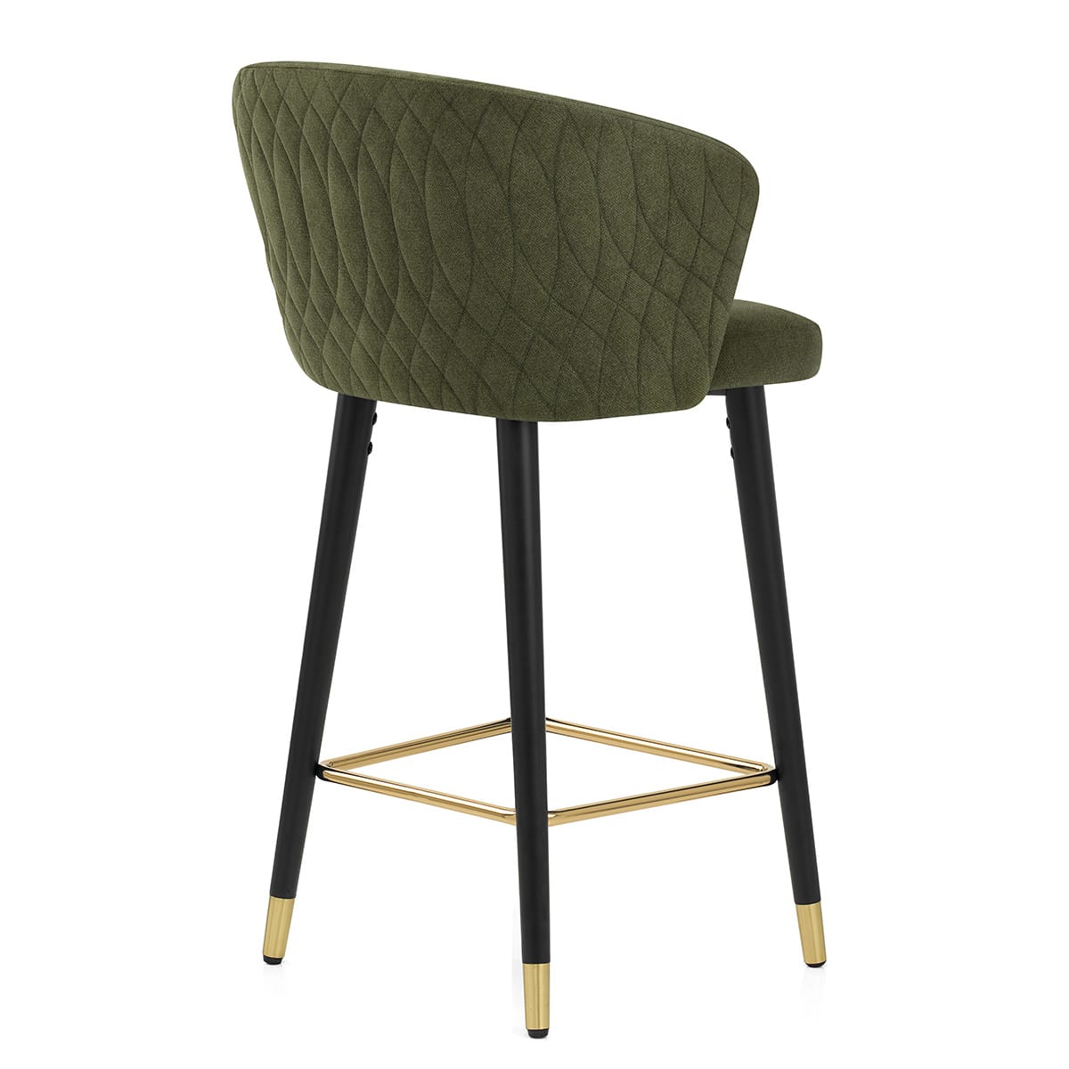Tabouret de Bar Tissu - Boston Vert