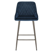 Brisbane Bar Stool Blue Velvet