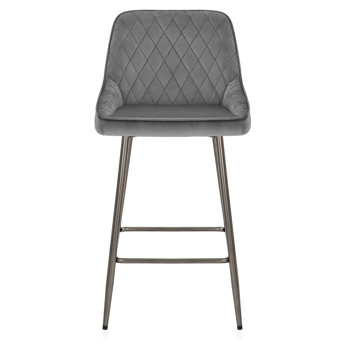 Brisbane Bar Stool Grey Velvet