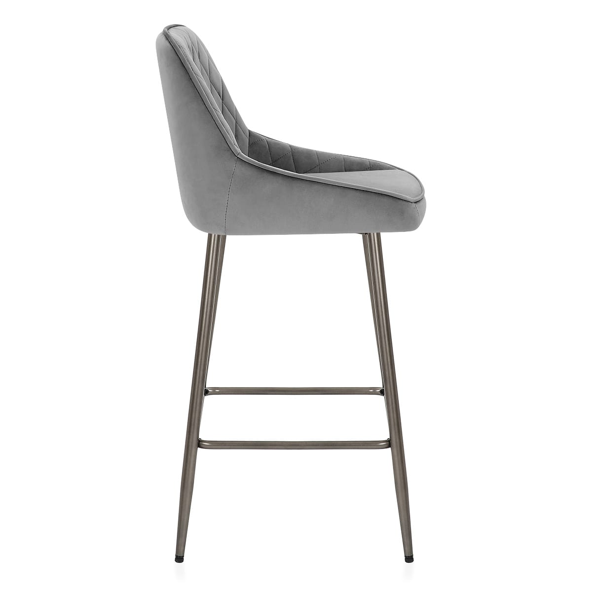 Brisbane Bar Stool Grey Velvet