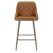 Brisbane Real Leather Stool Antique Brown