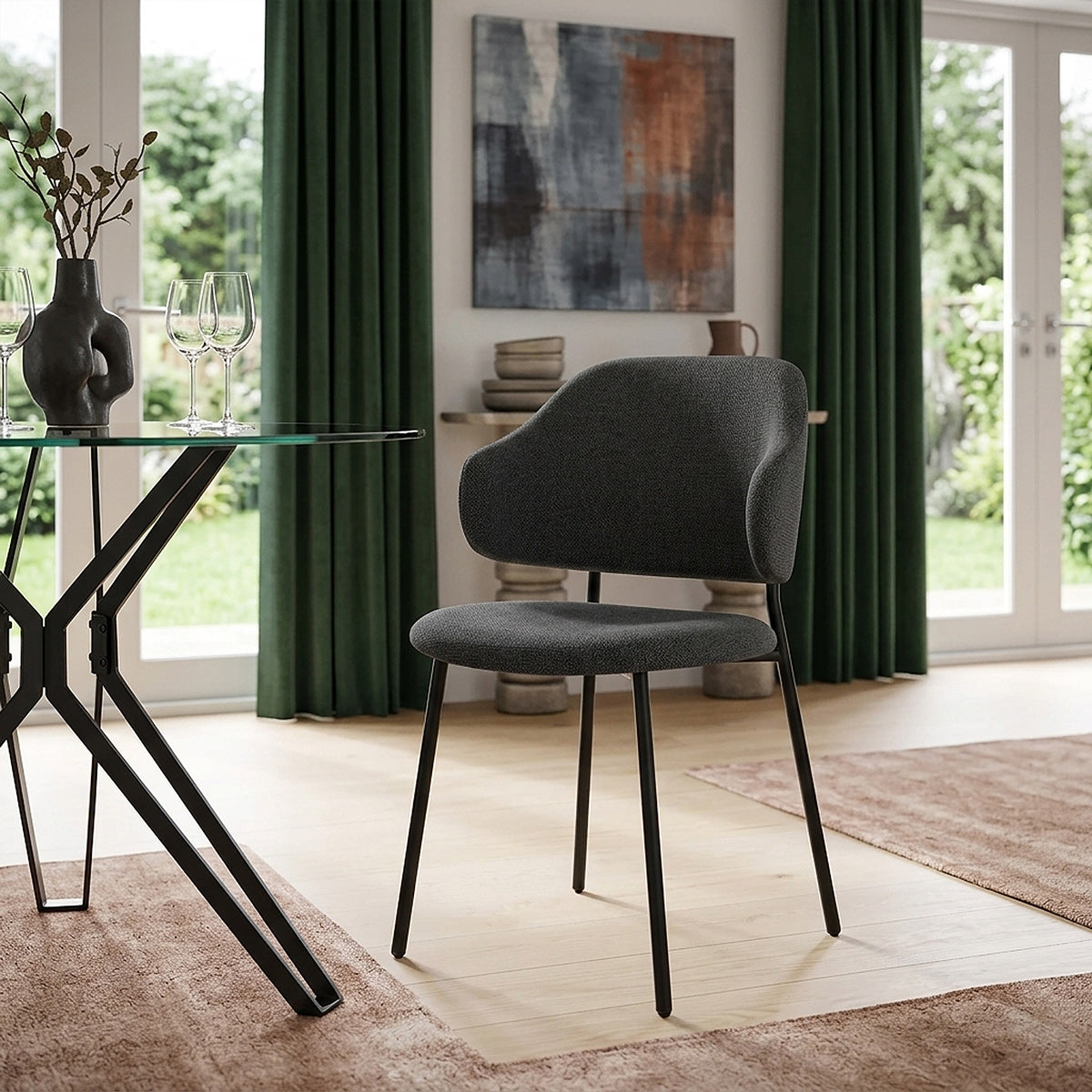 Chaise Tissu - Brodie Gris 