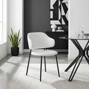 Chaise Faux Cuir - Brodie Blanc 