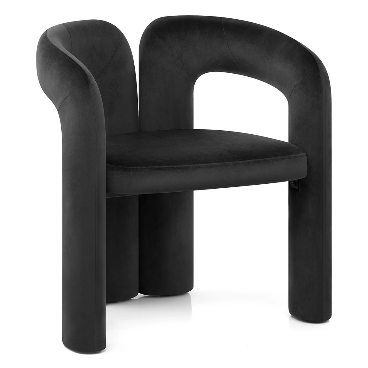 Chaise Velours - Bubble Noir