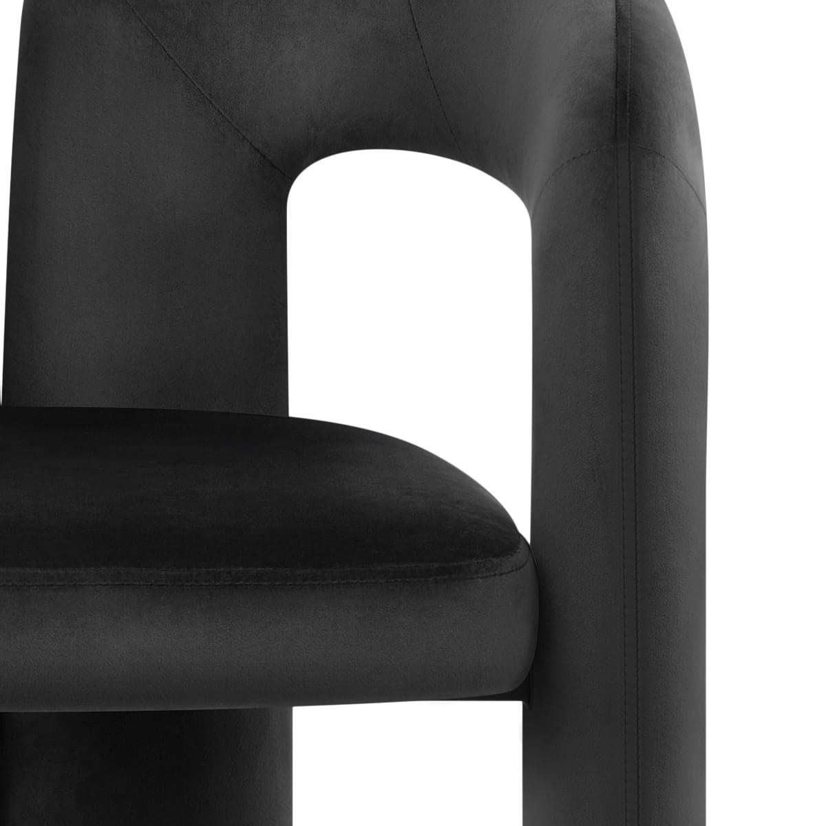 Chaise Velours - Bubble Noir