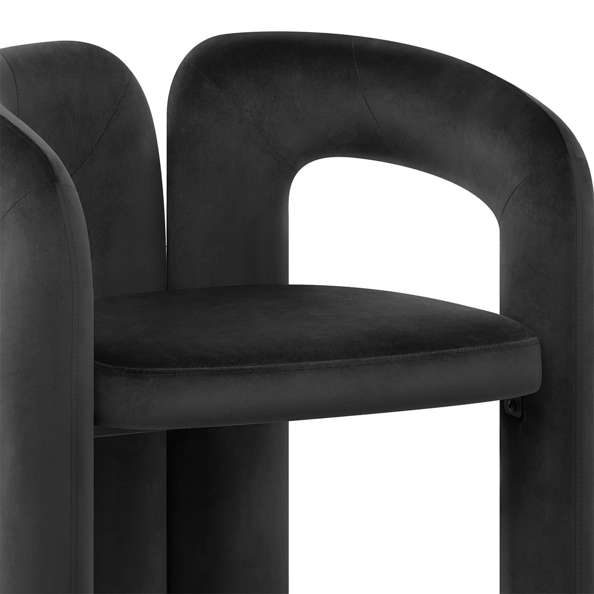 Chaise Velours - Bubble Noir