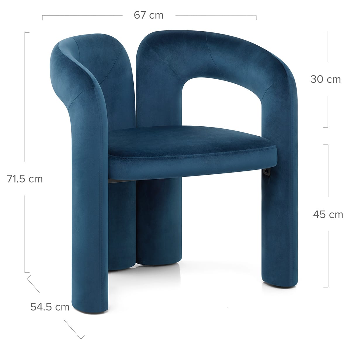 Chaise Velours - Bubble Bleu