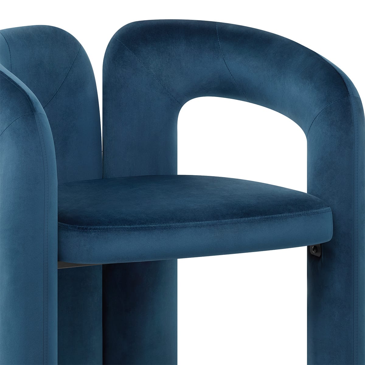 Chaise Velours - Bubble Bleu
