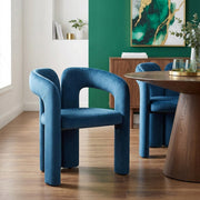 Chaise Velours - Bubble Bleu