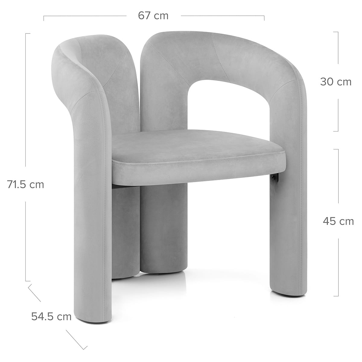 Chaise Velours - Bubble Gris