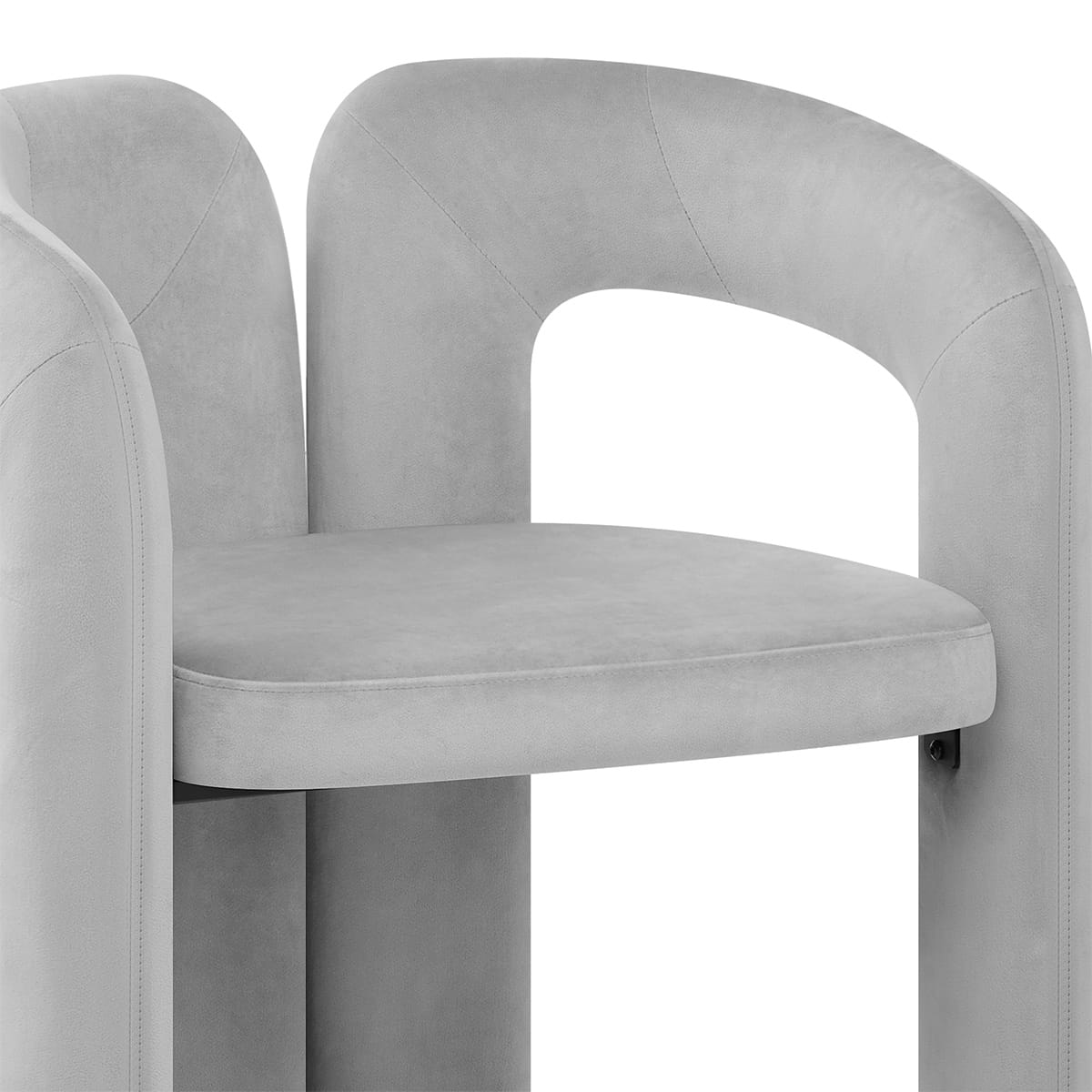 Chaise Velours - Bubble Gris