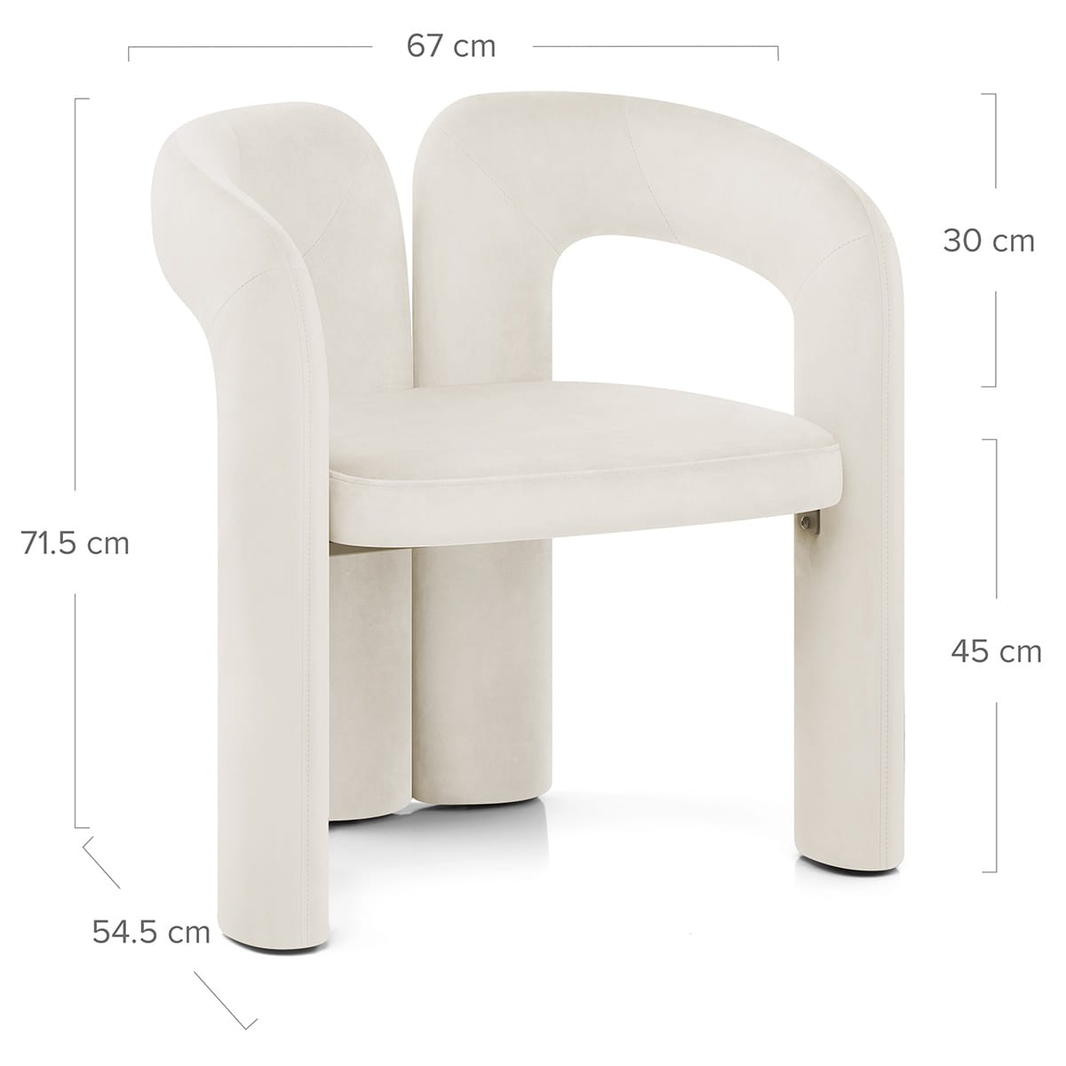 Chaise Velours - Bubble Ivoire