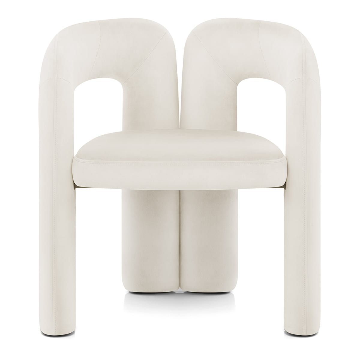 Chaise Velours - Bubble Ivoire