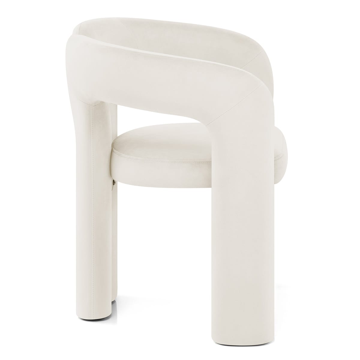 Chaise Velours - Bubble Ivoire