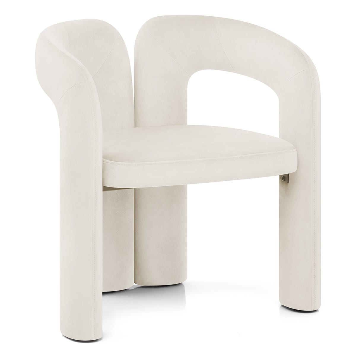 Chaise Velours - Bubble Ivoire