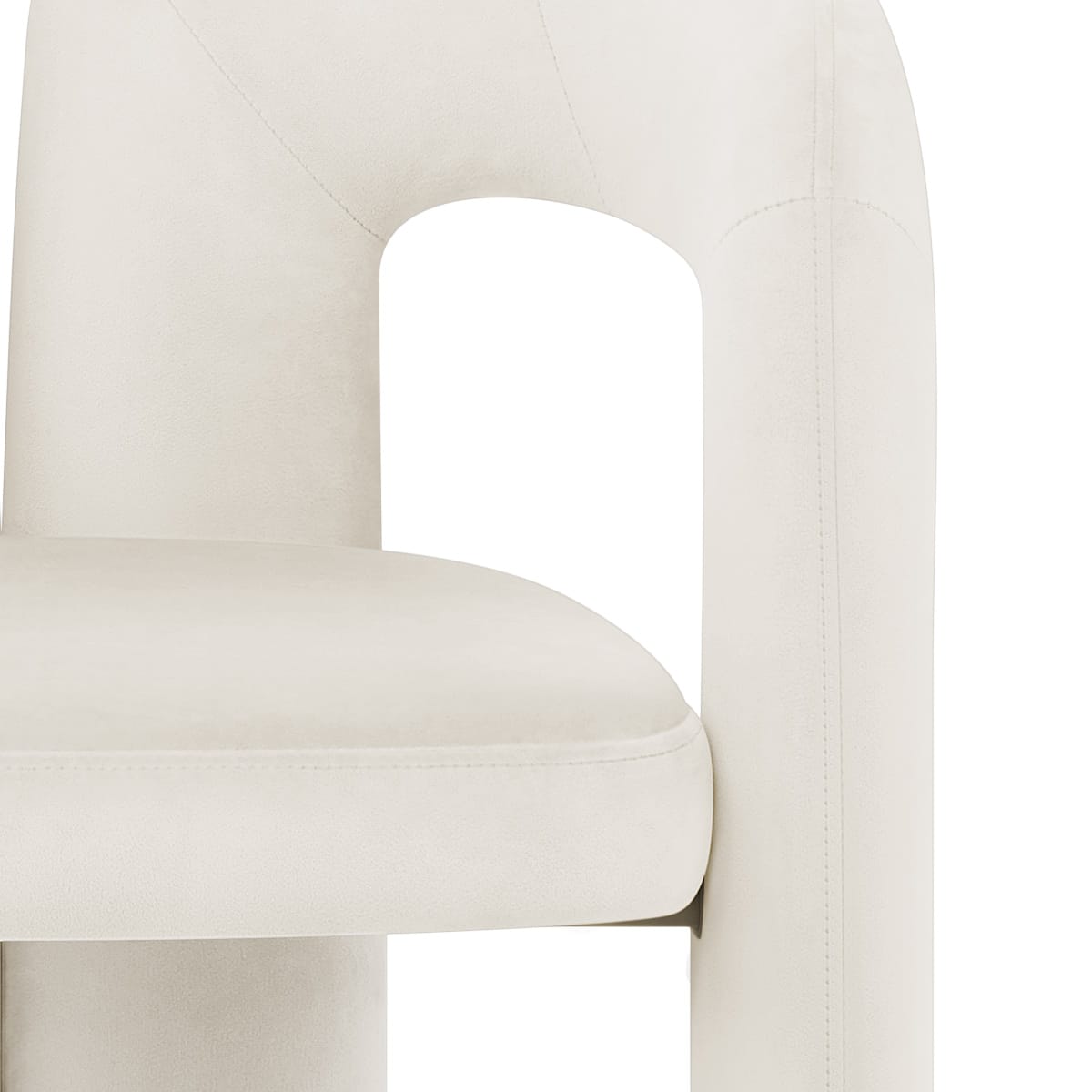 Chaise Velours - Bubble Ivoire