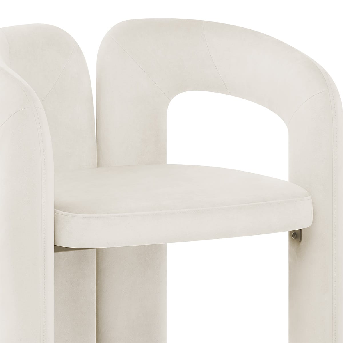 Chaise Velours - Bubble Ivoire