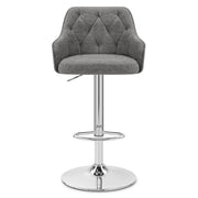 Butler Bar Stool Grey Fabric