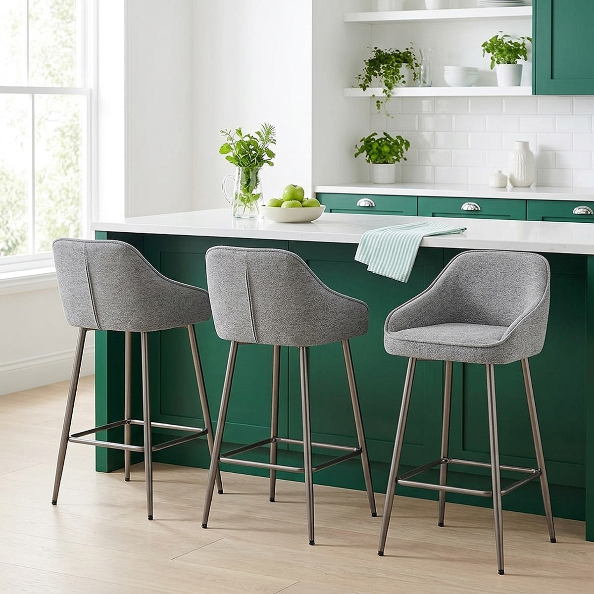 Tabouret Tissu - Cairns Gris 