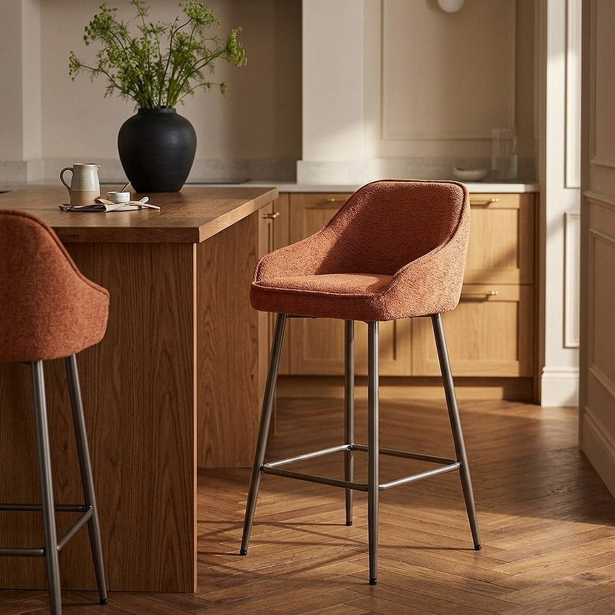 Tabouret Tissu - Cairns Orange 