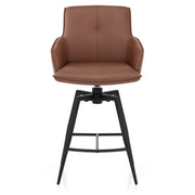 Camden Bar Stool Brown Real Leather