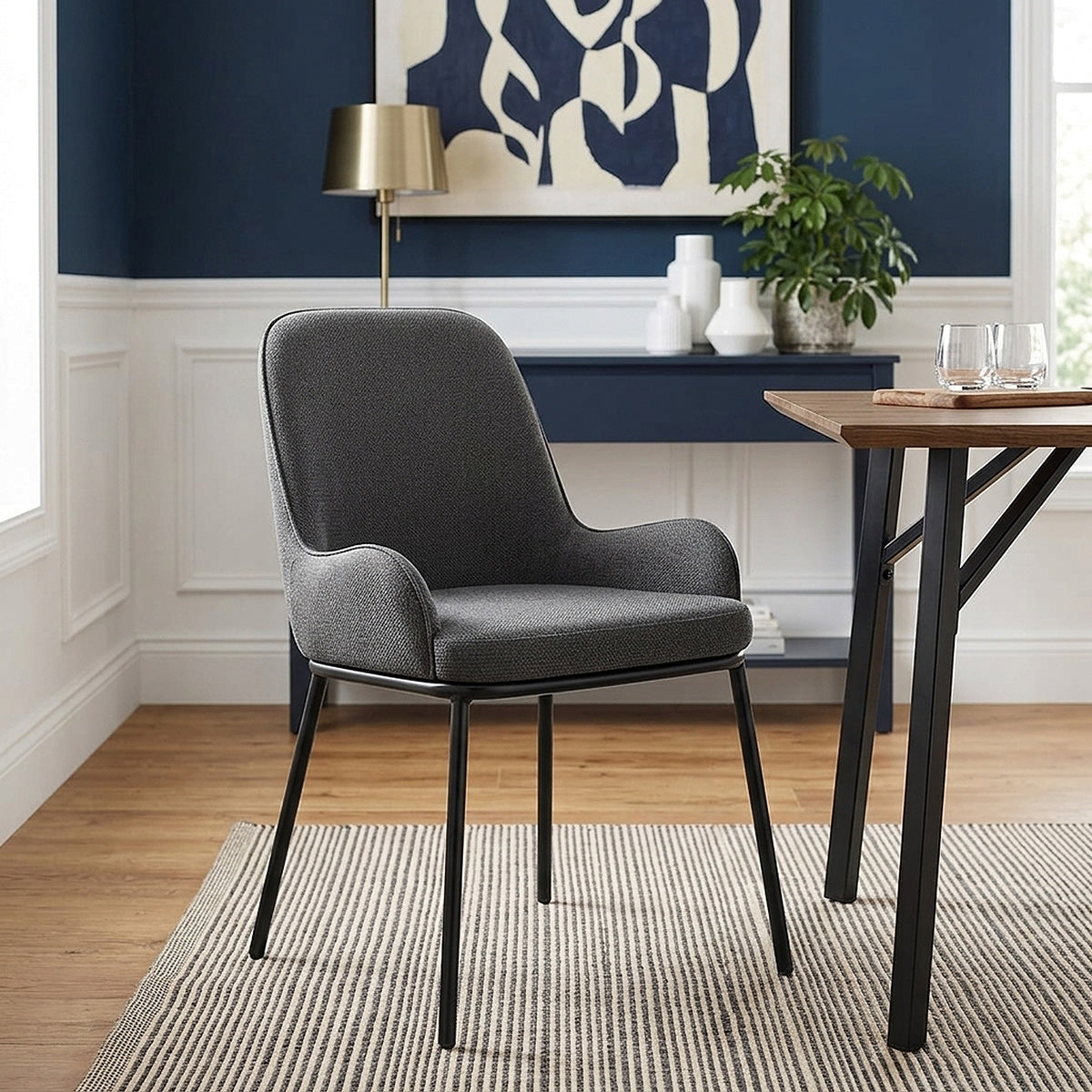 Chaise Tissu - Cameo Gris Foncé 