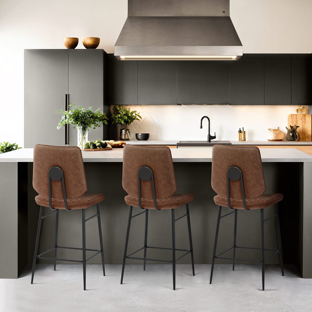 Caprice Bar Stool Antique Brown