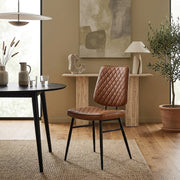 Chaise Faux Cuir - Caprice Marron 