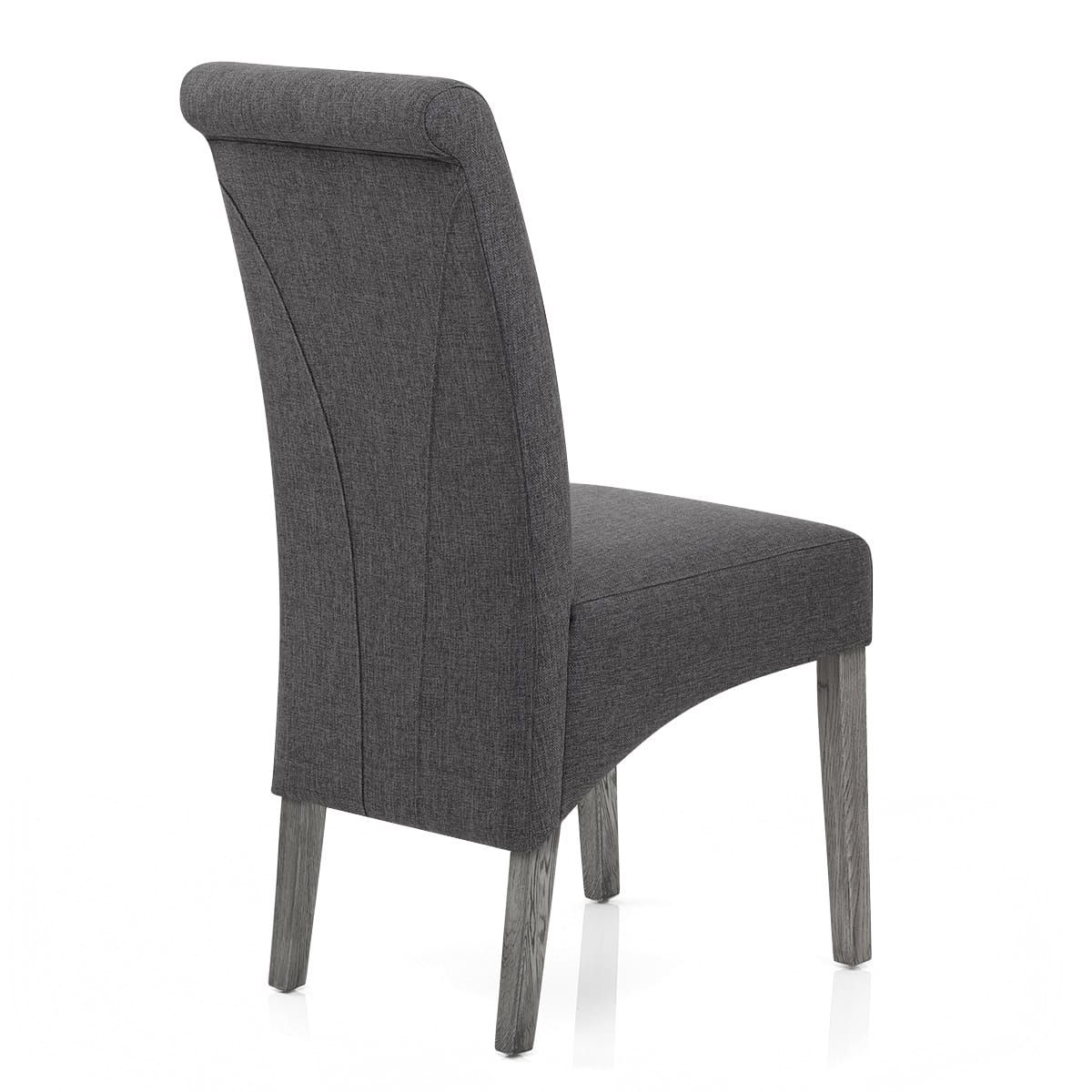 Carlo Grey Oak Chair Charcoal Fabric
